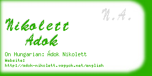 nikolett adok business card